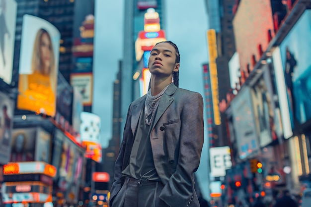 Medium shot man with braids portrait