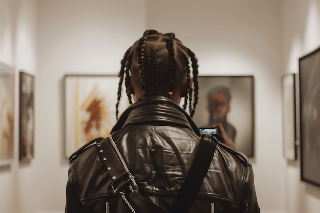 Free Photo medium shot man with braids portrait