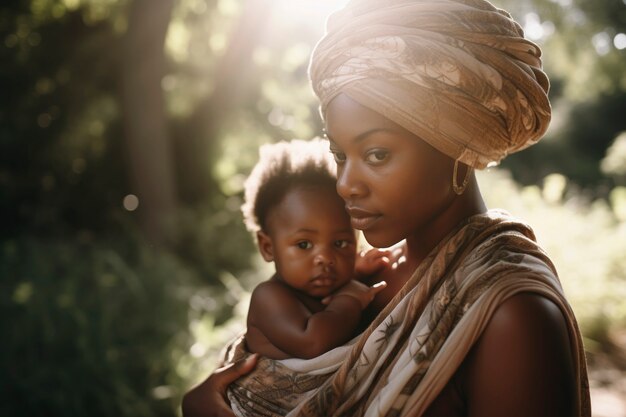 Medium shot mother holding cute baby