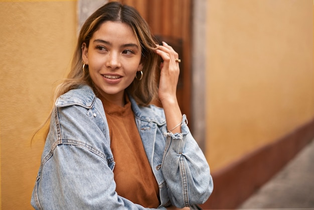 Free Photo medium shot smiley woman posing