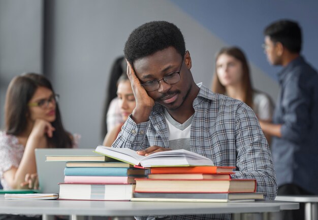 Medium shot student studying