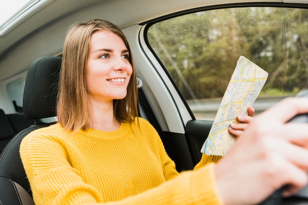 Free Photo medium shot of traveler on road trip