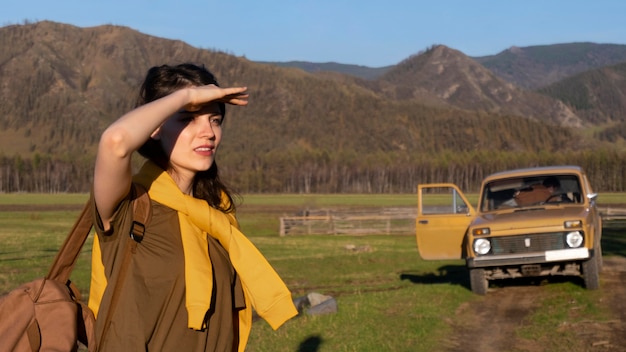 Free Photo medium shot woman in nature