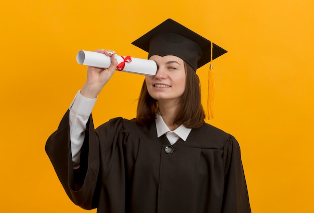 Medium shot woman with diploma