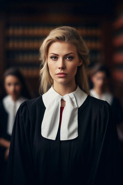 Medium shot woman working as a lawyer