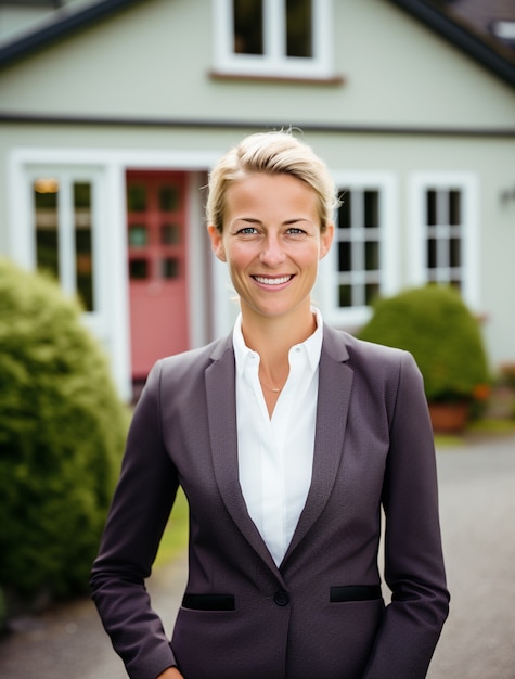 Free Photo medium shot woman working as a real estate agent