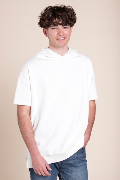 Medium shot young man wearing shirt