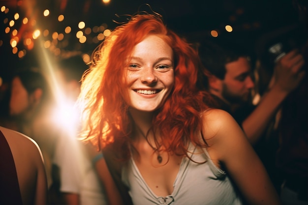 Free photo medium shot young woman having fun