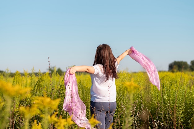 Free Photo medium shot of young woman in nature