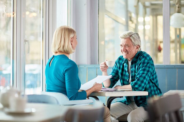 Meeting by cup of tea