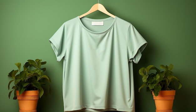 Free Photo men green shirt nature inspired design fresh and modern summer fashion generated by artificial intelligence