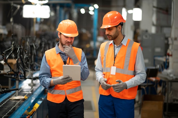 Men in safety equipment at work