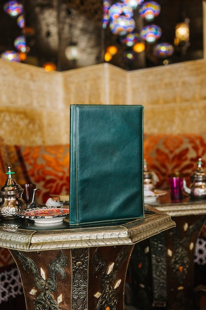 Free photo menu in arab restaurant