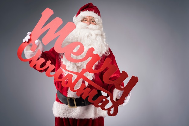 Free Photo merry christmas with santa claus