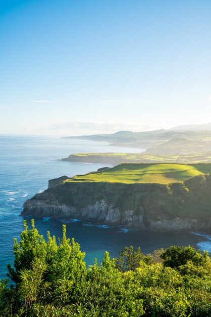 Mesmerizing shot of a beautiful seascape in Azores, Portugal