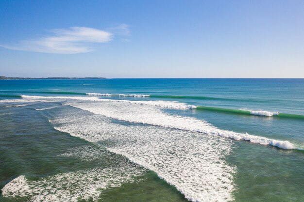 Mesmerizing view of the waves of the calm sea in Indonesia