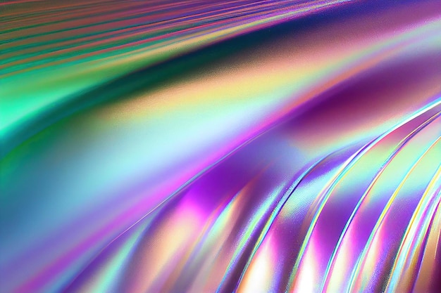 Free photo metallic holographic iridescent gradient wallpaper 8