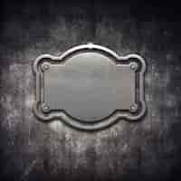 Free photo metallic texture with a frame