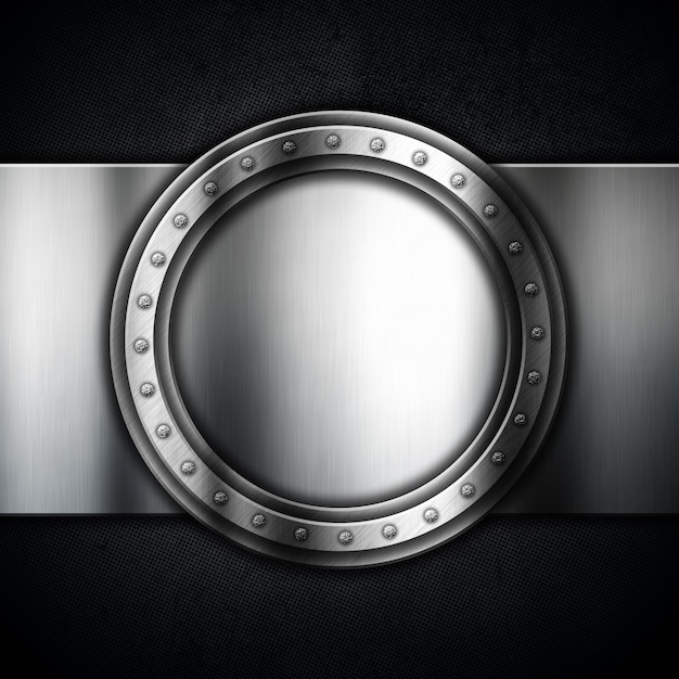 Free photo metallic with a circular frame