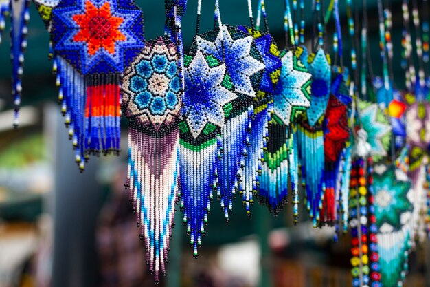 Mexican culture with colorful accessories