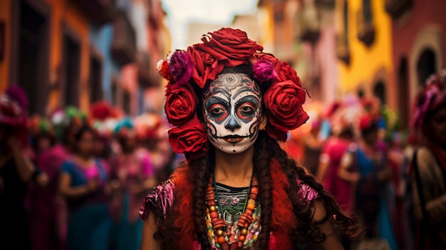 Mexican dia de muertos celebration