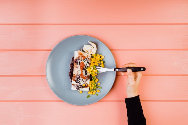 Free photo mexican food concept with plate