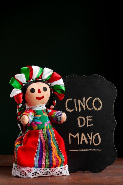 Free Photo mexican party with cute doll