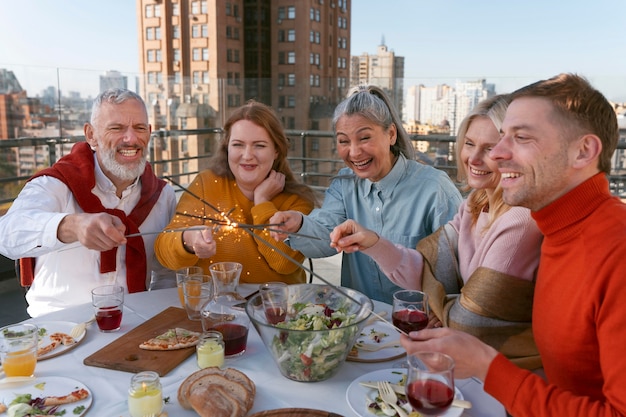 Free Photo middle age friends having fun