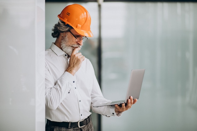 Free Photo middle aged business man in a hard hat