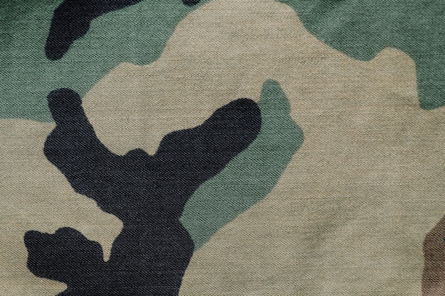 Military camouflage fabric textured background