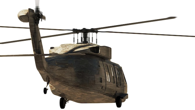 Free photo military helicopter render 3d illustration