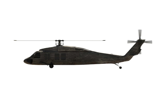 Free photo military helicopter render 3d illustration