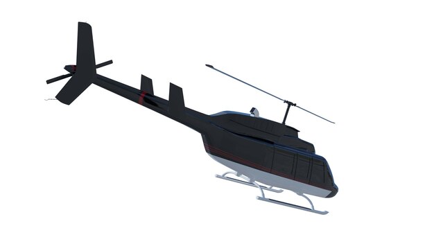 Military helicopter Render 3d Illustration