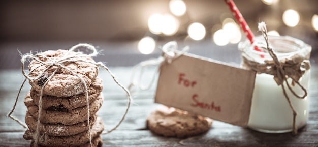 milk and cookies for Santa