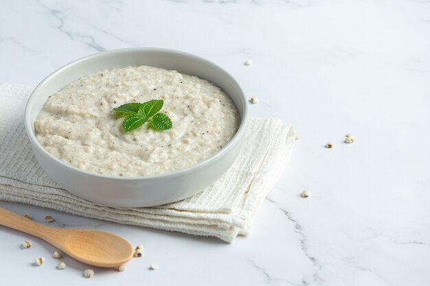 Millet congee porridge ready to serve