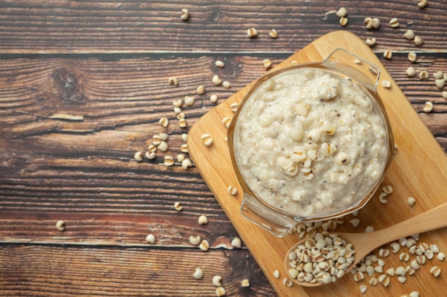 Free photo millet congee porridge ready to serve