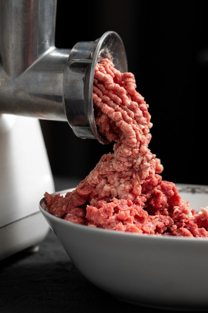 Minced meat fresh raw ground meat