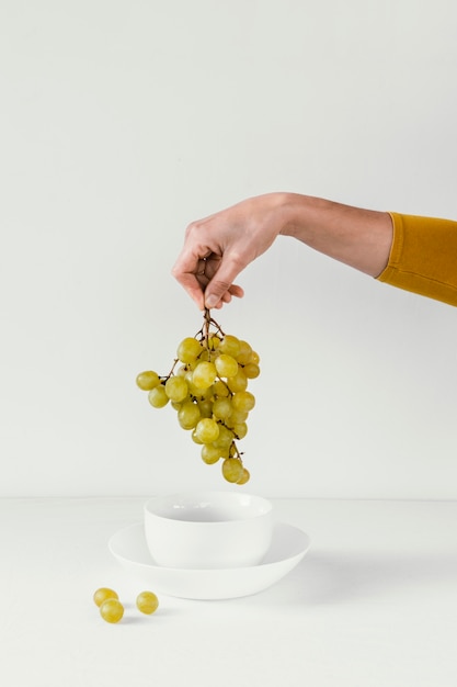 Minimal abstract grapes and hand