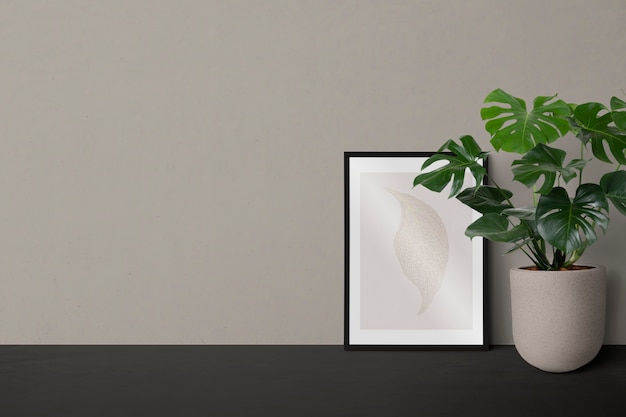 Minimal black frame against a wall