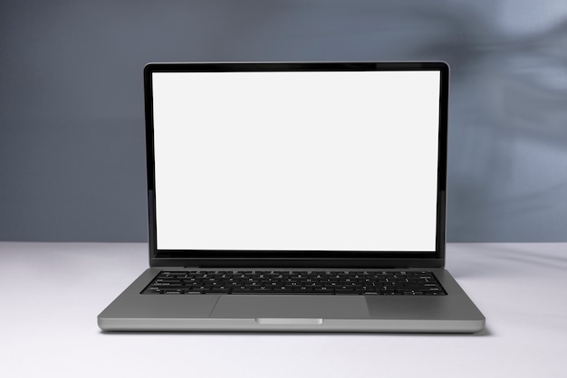 Minimal laptop on table still life