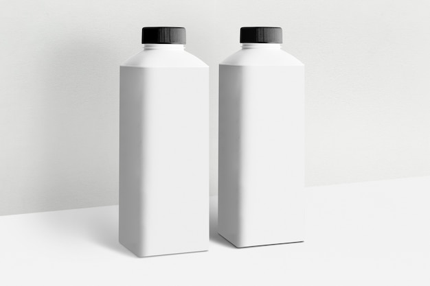 Minimal milk carton with copy text label