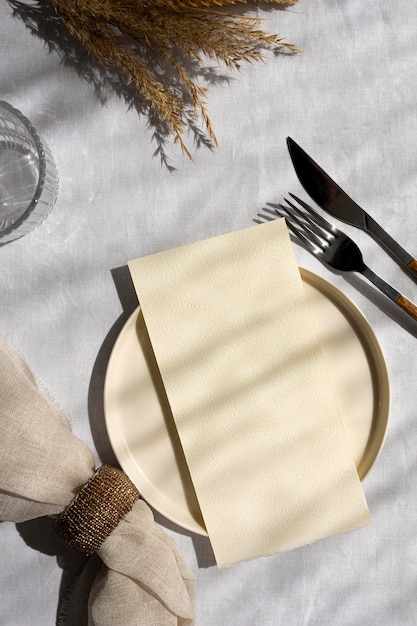 Minimal white table assortment