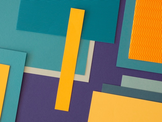 Minimalist abstract geometric shapes from paper