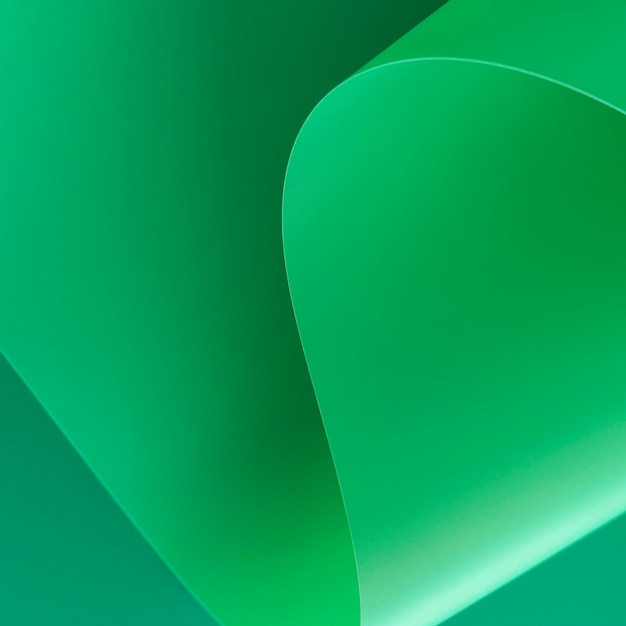 Minimalist abstract green paper close-up