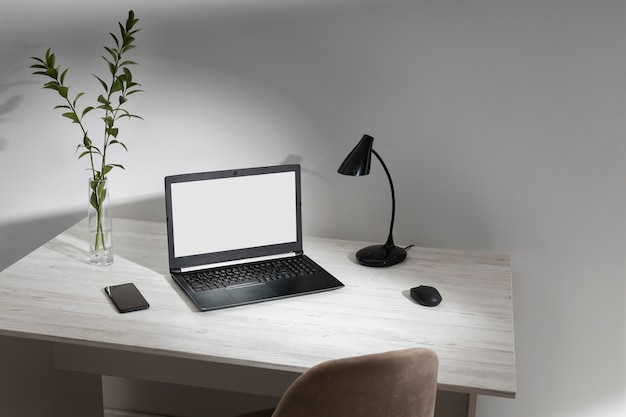 Minimalist business desk