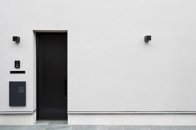 Free photo minimalist japanese house entrance