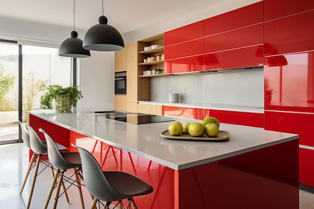 Free photo minimalist kitchen interior design