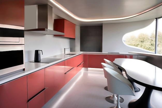 Free Photo minimalist kitchen interior design