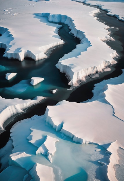 Minimalist landscape from above