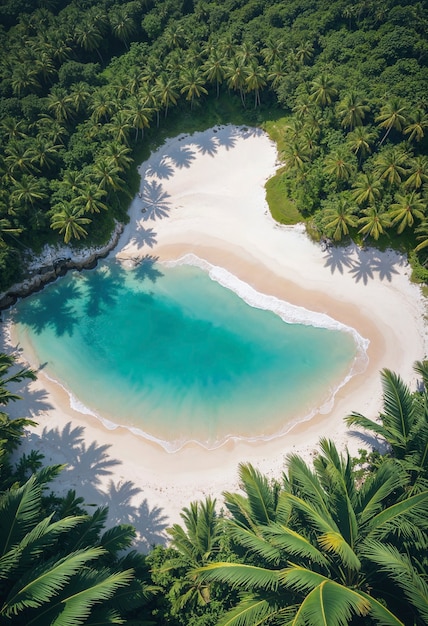 Minimalist landscape from above